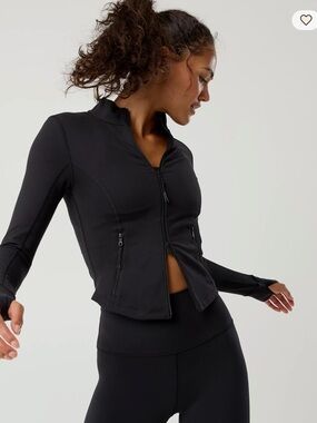 Offline by Aerie cropped black zip up